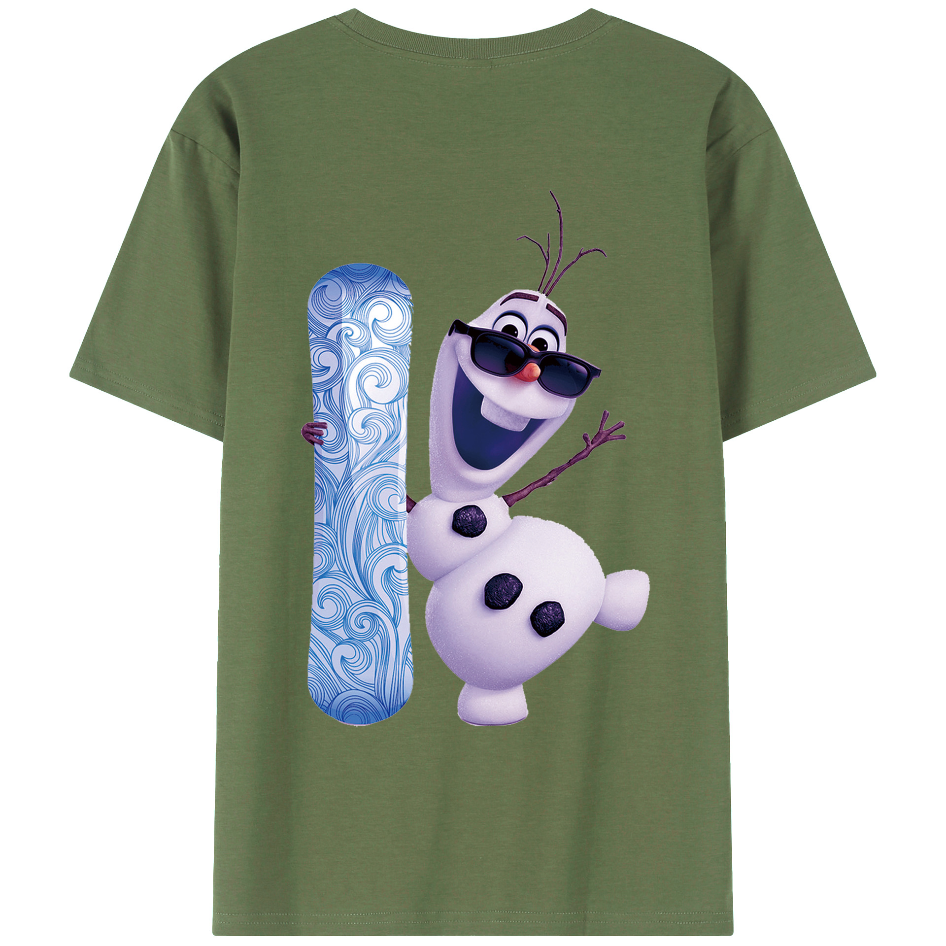 （画像用） アナと雪の女王 アンナ エルサ Frozen Anna Elsa 綿100％ メンズ半袖Tシャツ（バックプリント） 通気性